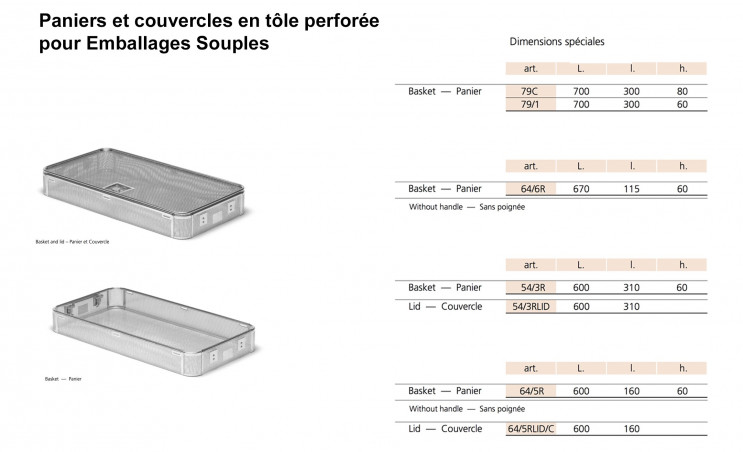 Paniers pour Emballages Souples