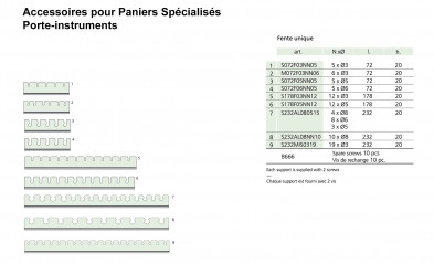 Support d’instruments en silicone, forme fente unique
