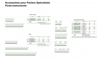 Support d’instruments en silicone, forme fente multiple et poignée dentaire