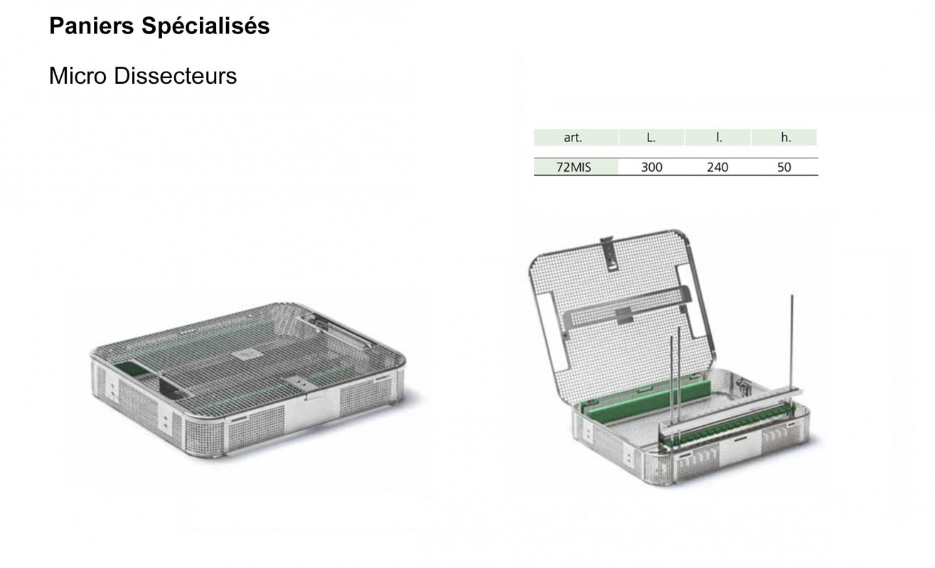 Paniers pour Micro Dissecteurs Paniers pour Micro Dissecteurs