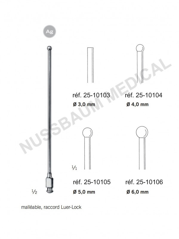 Canule malléable pour le lavage des vaisseaux Canule malléable pour le lavage des vaisseaux