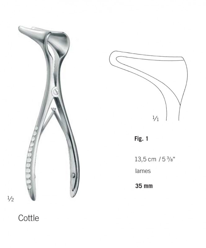 Spéculum Cottle 13,5 cm - fig.1 - 35 mm