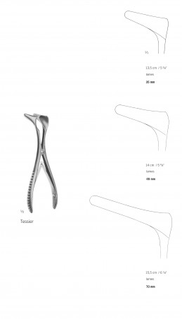 Spéculum nasal Tessier 15,5 cm - 70 mm