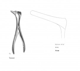 Spéculum nasal Tessier 15,5 cm - lames de 70 mm distribué par Nussbaum Médical