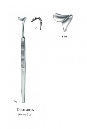 Ecarteur de Desmarres 16 cm - largeur 18 mm distribué par Nussbaum Médical