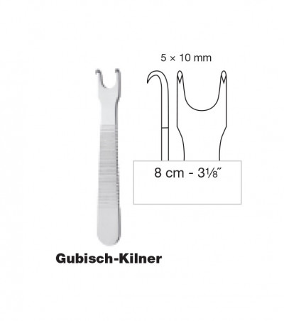 Crochet de Gubisch-Kilner 8 cm - 5 x 10 mm