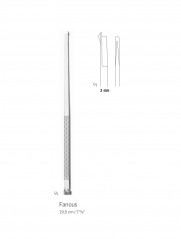 Ostéotome droit de Fanous longueur 19,5 cm, largeur 3 mm distribué par Nussbaum Médical