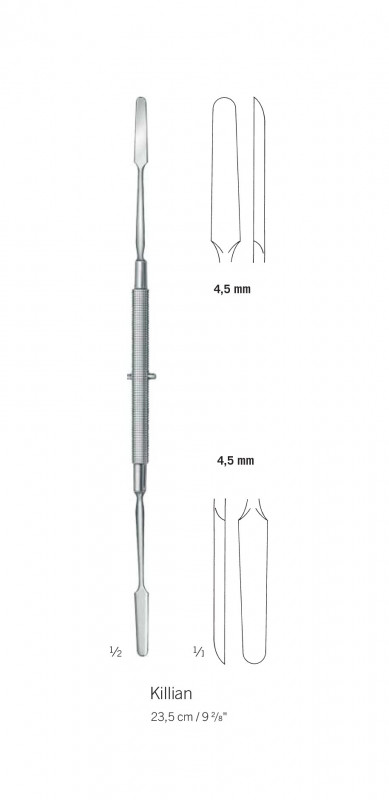 Elévateur double droit de Killian 23,5 cm - 4,5 mm Elévateur double droit de Killian 23,5 cm - 4,5 mm