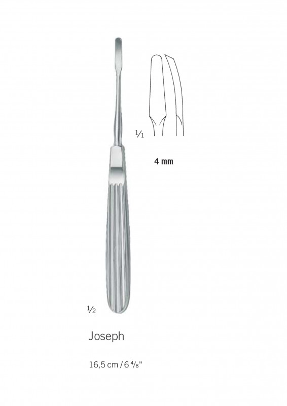 Rugine de Joseph 16,5 cm - 4 mm Rugine de Joseph 16,5 cm - 4 mm