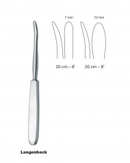 Rugine de Langenbeck 20 cm - 10 mm