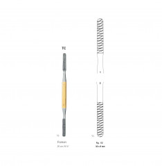 Râpe nasale de Fomon, longueur 20 cm, finition Tungstène, fig. 1/2 distribuée par Nussbaum Médical