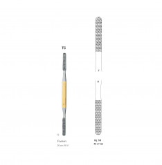 Râpe nasale de Fomon, longueur 20 cm, finition Tungstène, fig. 7-8 distribuée par Nussbaum Médical