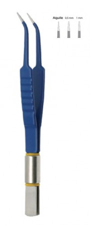 Pince bipolaire Premium coudée 11 cm distribuée par Nussbaum Médical