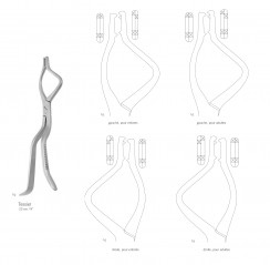 Pince à reposition de Tessier 23 cm, à droite, pour enfant