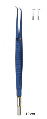 Pince bipolaire Premium coudée 19 cm distribuée par Nussbaum Médical