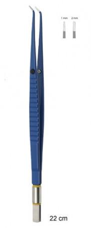 Pince bipolaire Premium coudée 22 cm distribuée par Nussbaum Médical