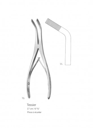 Pince à écarter de Tessier, longueur 17 cm distribuée par Nussbaum Médical
