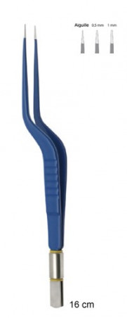 Pince bipolaire baïonnette Premium droite 16 cm distribuée par Nussbaum Médical