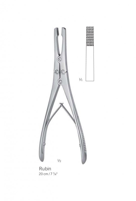 Pince-gouge de Rubin droite 20 cm