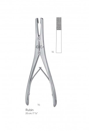 Pince-gouge de Rubin droite, longueur 20 cm distribuée par Nussbaum Médical