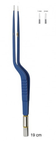 Pince bipolaire baïonnette Premium droite 19 cm distribuée par Nussbaum Médical