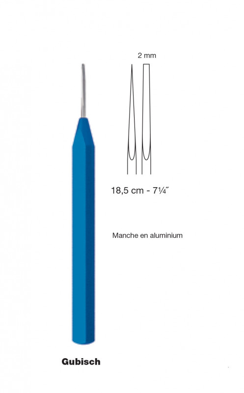 Ostéotome de Gubisch 18,5 cm - 3 mm