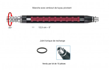 Manche avec embout pivotant pour micro-aspirateur PEN neurochirurgical et joint torique distribué par Nussbaum Médical