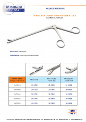 Pince Cushing 18 cm Mors Coudé Vers le Haut, Nussbaum Médical fiche technique Neurochirurgie Rongueurs à Laminectomie page 1