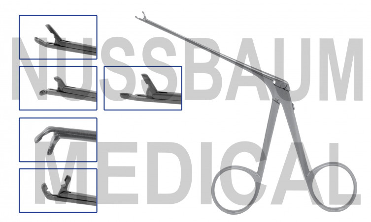 Micro-Pince auriculaire à préhension Cuillères Ovales, tige ø1,8mm, mors 4,5mm, distribuée par Nussbaum Médical