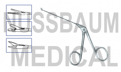 Pince auriculaire de Wullstein, Tige tubulaire, Tige longueur utile 80 mm, distribuée par Nussbaum Médical