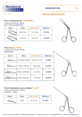Pince d'introduction pour prothèse Fuller, Tige longueur utile 80 mm, distribuée par Nussbaum Médical