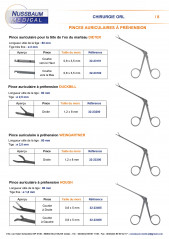 Pince auriculaire à préhension Dieter pour la tête de l'os du marteau distribuée par Nussbaum Médical