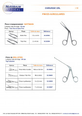 Brochure ORL - Pinces Auriculaires - Juin 2022, page 11 - Publication de Nussbaum Médical