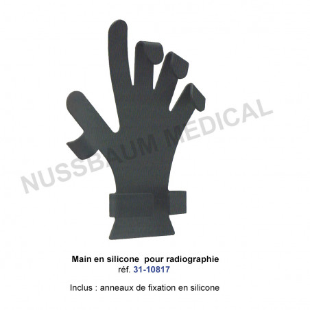 Main en silicone pour radiographie distribuée par Nusbaum Médical