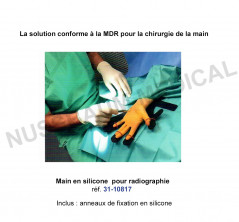 Main en silicone pour radiographie