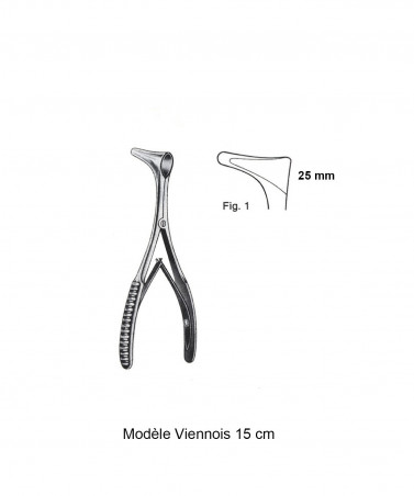 Spéculum modèle viennois 15 cm
