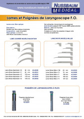 Lames droites Miller pour laryngoscope F.O.