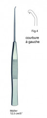 Crochet à phlébectomie de Muller 12,5 cm - courbure à gauche - figure 4, distribué par Nussbaum Médical