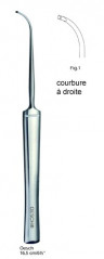 Crochet à phlébectomie 16,5 cm selon Oesch - courbure à droite - figure 1, distribué par Nussbaum Médical