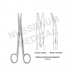 Ciseaux Fanous de 16,5cm, finition Supercut pour Tunnelisation distribués par Nussbaum Médical