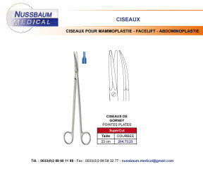 Ciseaux de Gorney Supercut de 23 cm distribués par Nussbaum Médical