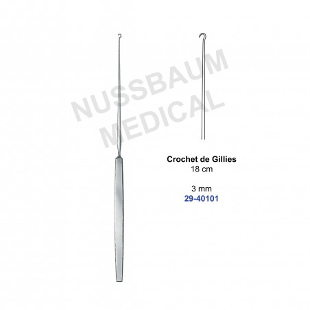 Crochet de Gillies 18 cm