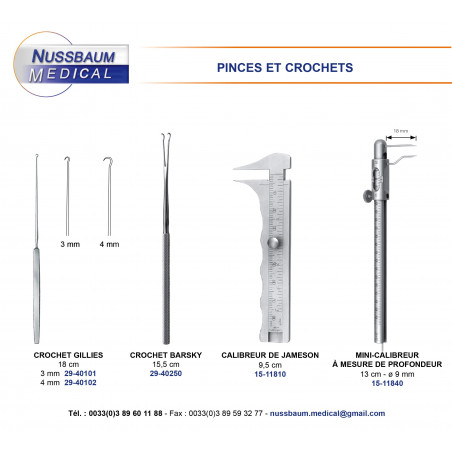 Crochet de Barsky 15,5 cm