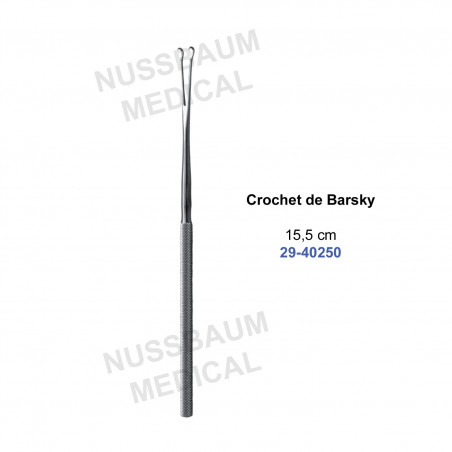 Crochet de Barsky de 15,5 cm, distribué par Nussbaum Médical