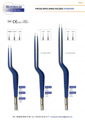 Brochure Pinces Bipolaires pour électrochirurgie haute fréquence distribuées par Nussbaum Médical, édition avril 2024, page 5