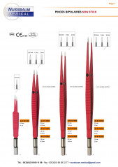 Brochure Pinces Bipolaires pour électrochirurgie haute fréquence distribuées par Nussbaum Médical, édition avril 2024, page 7
