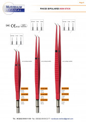 Brochure Pinces Bipolaires pour électrochirurgie haute fréquence distribuées par Nussbaum Médical, édition avril 2024, page 8