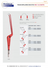 Brochure Pinces Bipolaires pour électrochirurgie haute fréquence distribuées par Nussbaum Médical, édition avril 2024, page 19