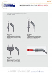 Brochure Pinces Bipolaires pour électrochirurgie haute fréquence distribuées par Nussbaum Médical, édition avril 2024, page 21