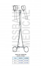 Pince Foerster droite et courbe avec mors striés distribuée par Nussbaum Médical